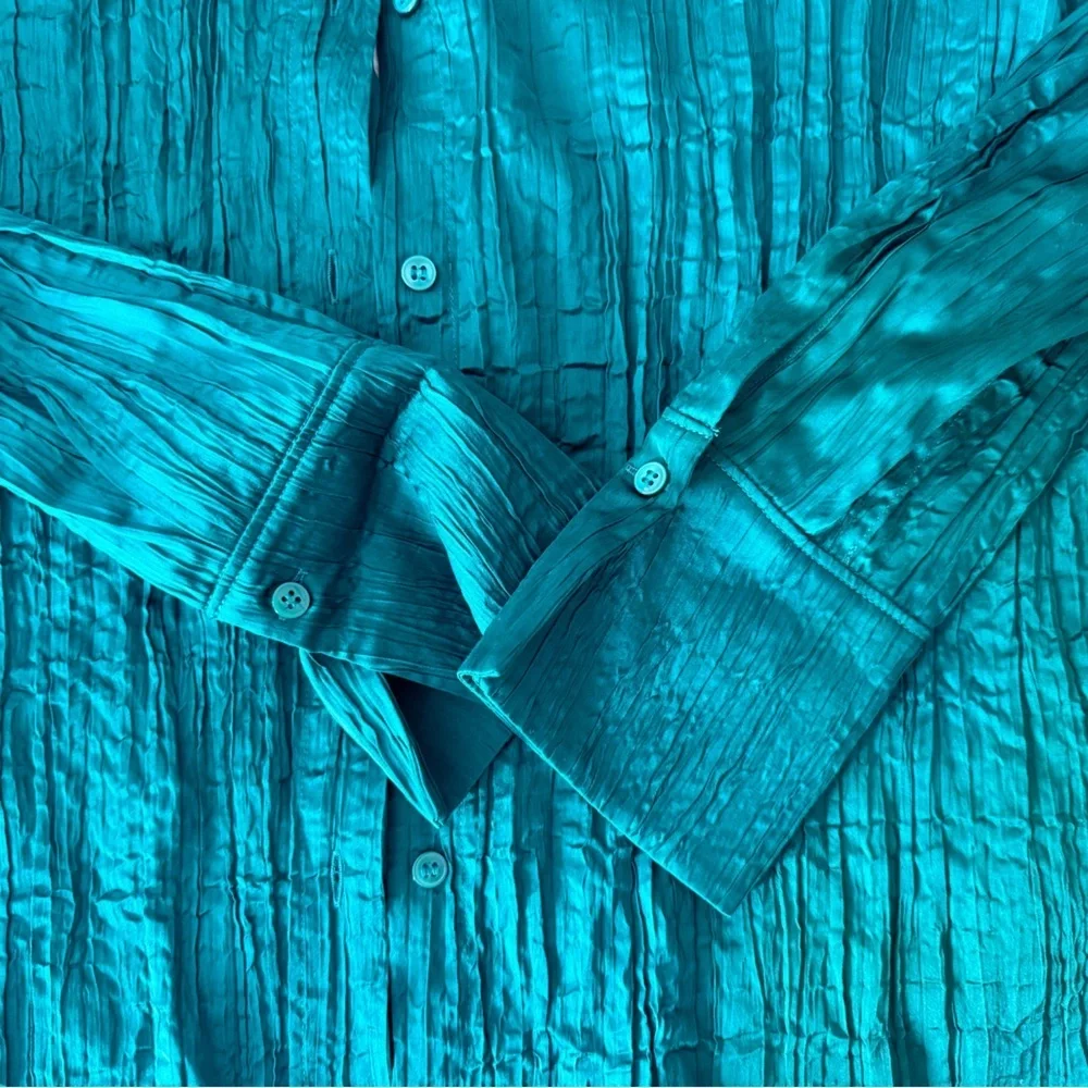 & Other Stories Green Long Sleeve Top with Open Back in sz. 4 - Picture 10 of 12